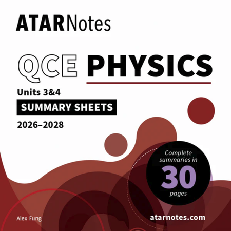 ATAR Notes QCE Physics 3&4 Summary Sheets