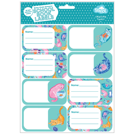 Book Labels Spencil Crazy Cats