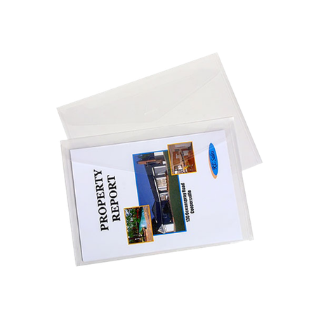 Document Wallet Marbig Compact A4 Clear Pack 4