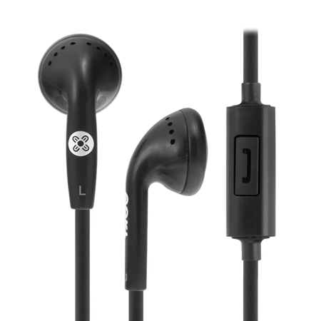 Earphones Moki Stereo with Inline Mic & Control Black