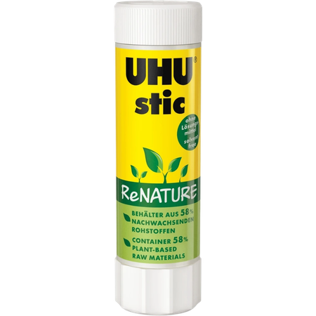 Glue Stick UHU ReNature White 40gm