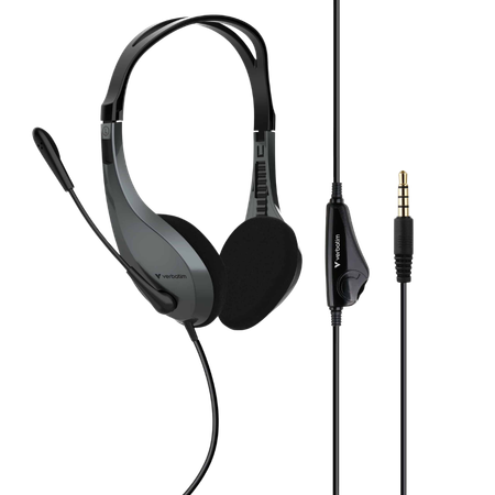 Headphones Verbatim With Boom Microphone Single 3.5mm Plug