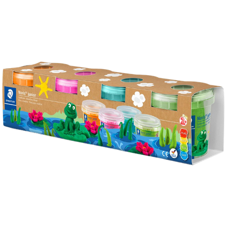 Modelling Dough Noris Club 130g Pack 4 Bright Colours