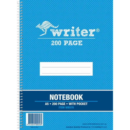 Note Book Writer 570 A5 Spiral S/O 200pg