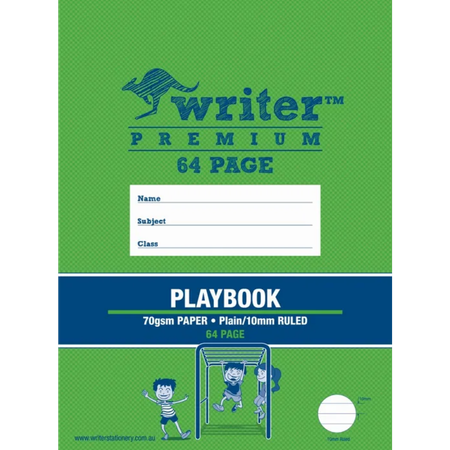 Play Book Writer Premium 330x240mm 70gsm 10mm Ruled 64pg Playground
