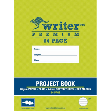 Project Book Writer Premium 330x245mm 24mm Dotted Thirds 64pg Clouds