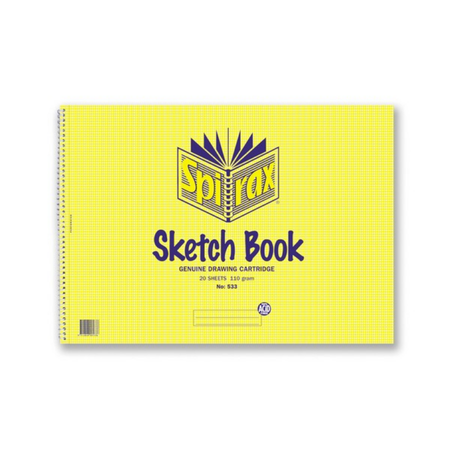 Sketch Book Spirax A3 110GSM Spiral 20 Sheets #533