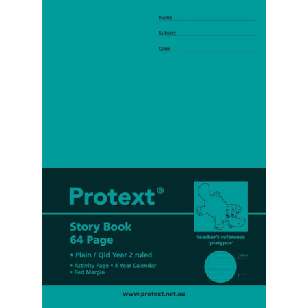 Story Book Protext 330x240mm Year 2 Ruled 64pg Platypus