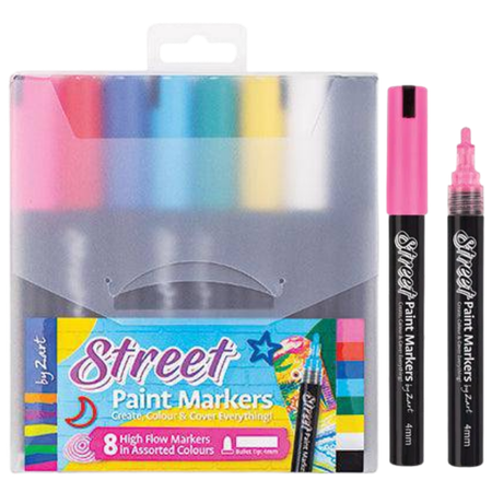 Street Paint Marker Zart Bullet 4mm Pack 8