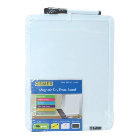 Whiteboard Osmer A4 Magnetic Dry-Erase with Pen