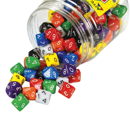 10-Sided Polyhedral Dice 100 PC