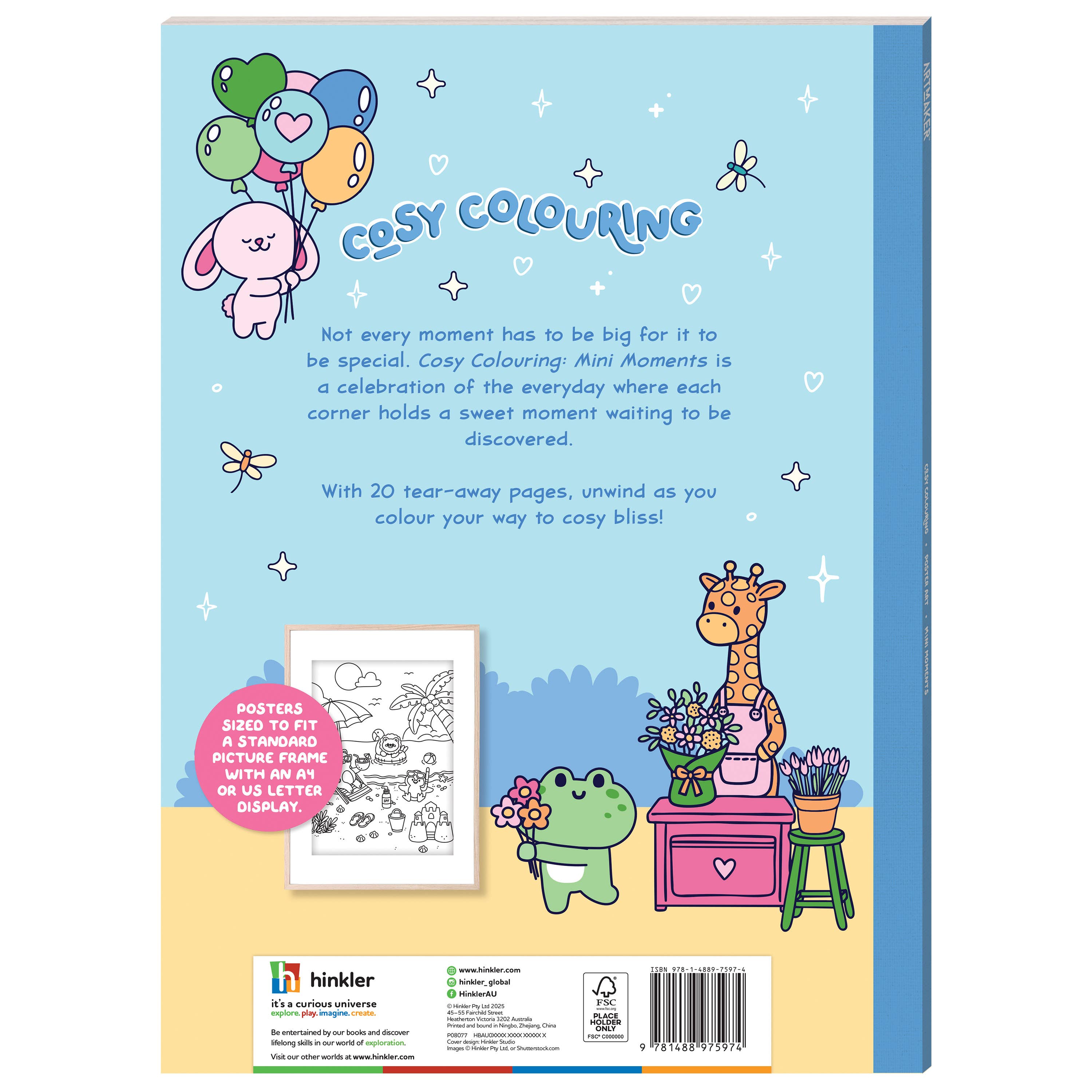 Cosy Colouring Poster Art Mini Moments