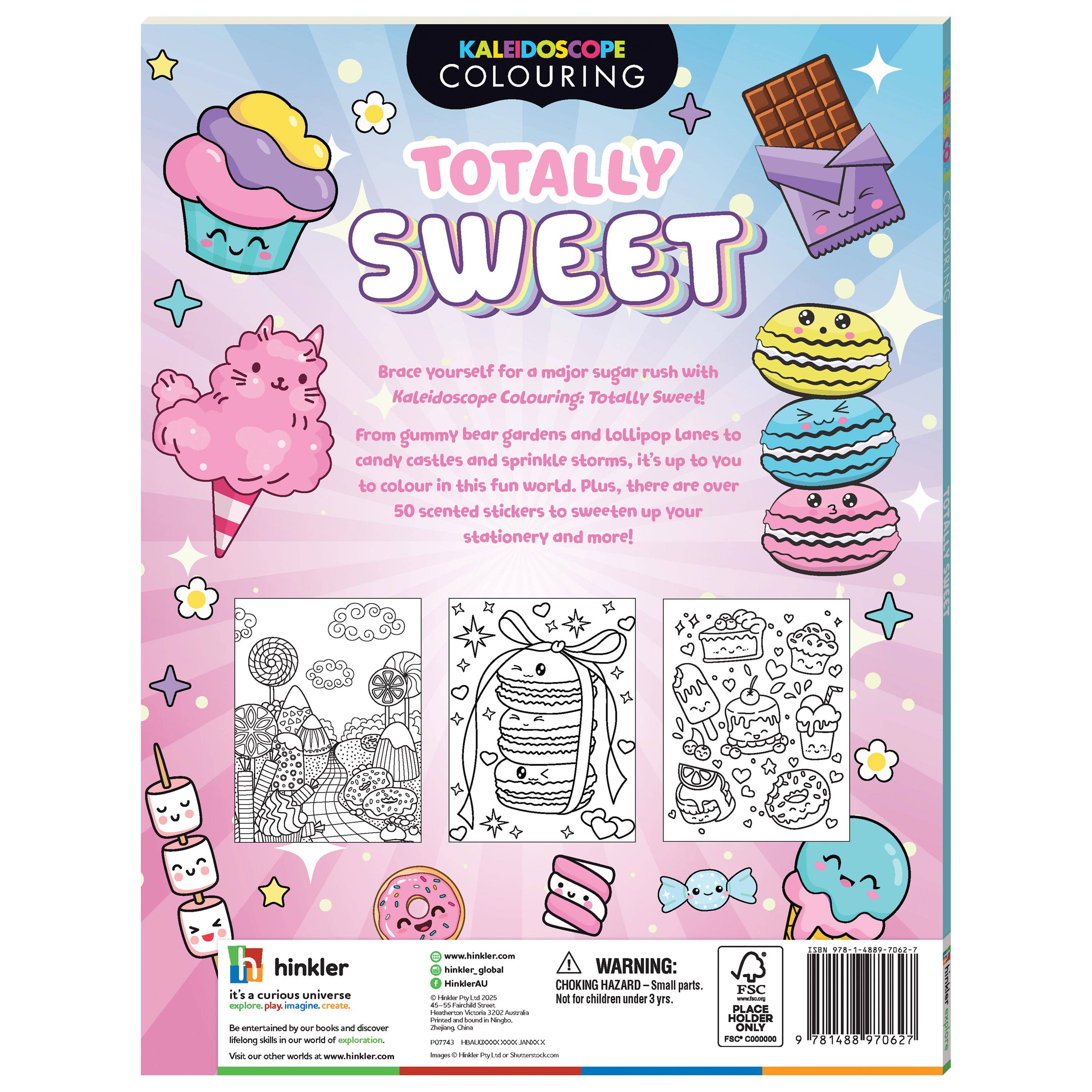 Kaleidoscope Colouring Scented Stickers Totally Sweet