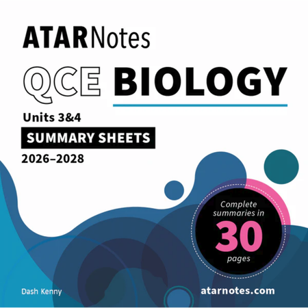 ATAR Notes QCE Biology 3&4 Summary Sheets