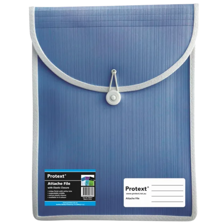 Attache File Protext A4 Top Open Elastic Close Blue