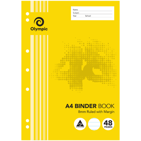 Binder Book Olympic A4 8mm Ruled 48pg B848