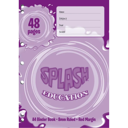 Binder Book Splash A4 8mm Ruled 48pg