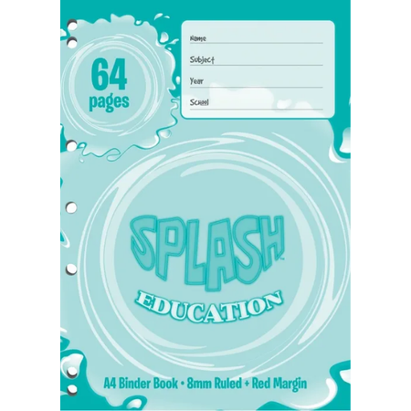 Binder Book Splash A4 8mm Ruled 64pg