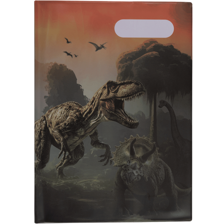 Book Jacket Spencil A4 Jurassic Kingdom Designs