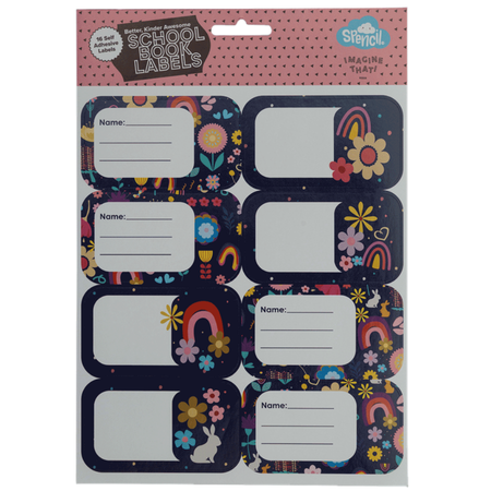 Book Labels Spencil Flower Power