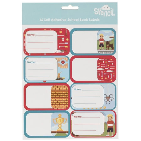 Book Labels Spencil Pixel