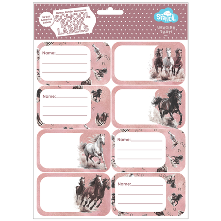 Book Labels Spencil Wild Horses