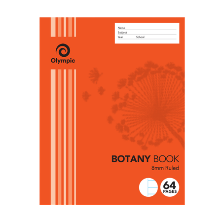 Botany Book Olympic 225x175 8mm Ruled 64pg T2864