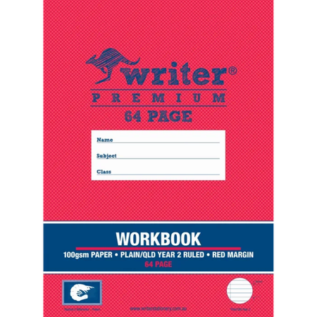 Botany Book Writer Premium 330x240mm 100GSM Year 2 64pg Prawn