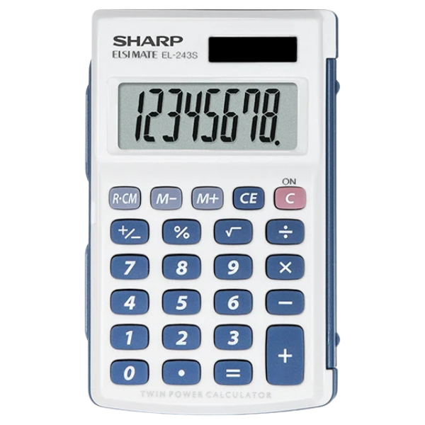 Calculator Sharp EL243S 8 Digit Solar