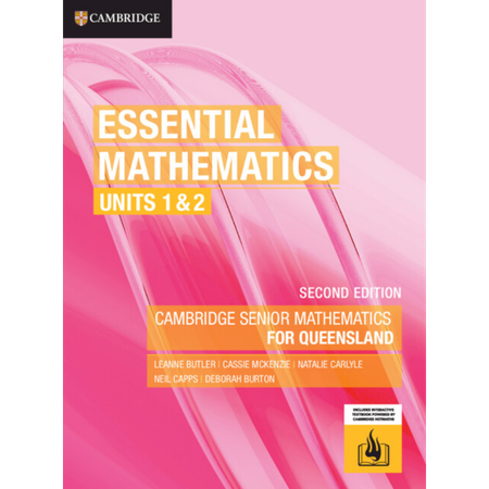 Cambridge Senior Mathematics for Qld: Essential Methods 2E Units 1 & 2 (print and interactive textbook)