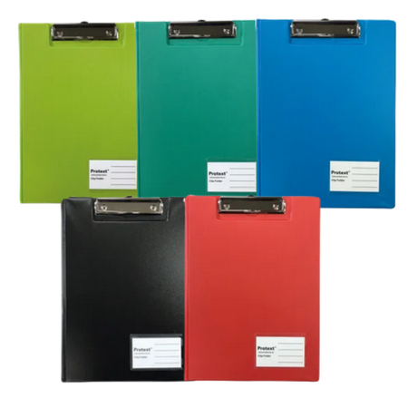 Clipfolder Protext A4 PVC Asstd Colours
