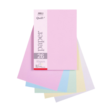 Copy Paper Quill A4 80gsm Pack 250 Pastel Assorted