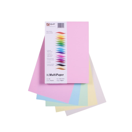 Copy Paper Quill A4 80gsm Pack 500 Pastel Assorted