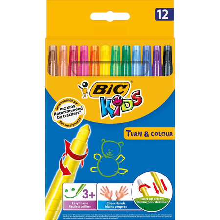 Crayons BIC Kids Turn & Colour Pack 12