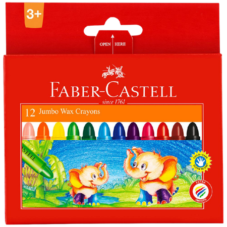 Crayons Faber Jumbo Wax Round Pack 12