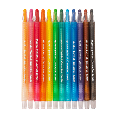 Crayons Micador Twistaz Colourfun Jumbo Pack 12