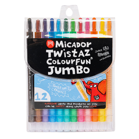 Crayons Micador Twistaz Colourfun Jumbo Pack 12