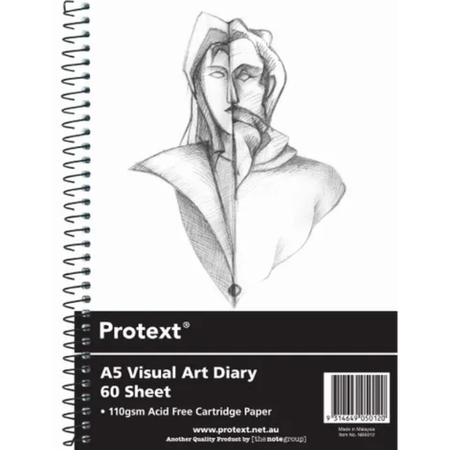 Diary Visual Art Protext A5 110gsm Spiral 60-Sheet