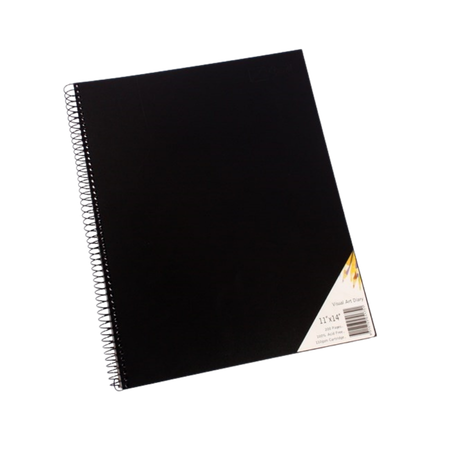 Diary Visual Art Quill 11x14" 110gsm Spiral 120pg