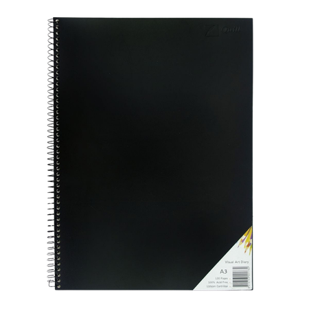 Diary Visual Art Quill A3 110gsm Spiral 120pg
