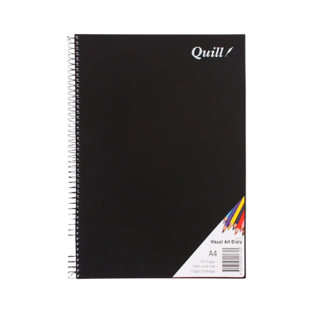 Diary Visual Art Quill A4 110gsm Spiral 120pg