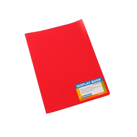 Display Book Bantex A4 Fixed Pockets 20P Red