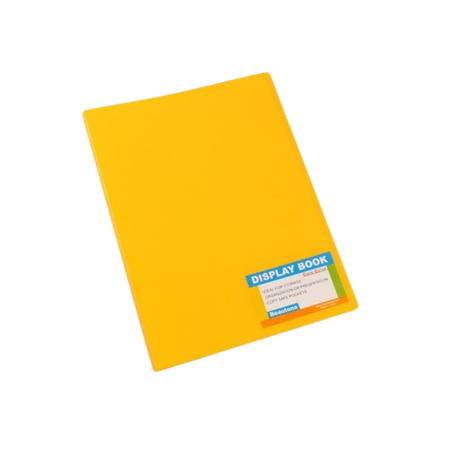 Display Book Bantex A4 Fixed Pockets 20P Yellow