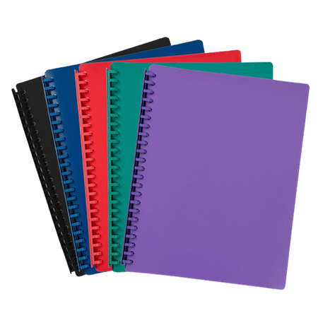 Display Book Marbig A4 Refillable 20P Asstd Colours