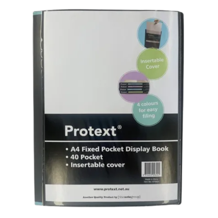 Display Book Protext A4 Fixed Pockets Insert Cover 40P