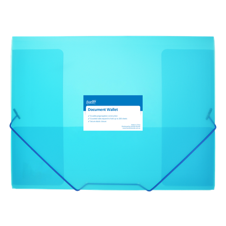 Document Wallet Bantex A4 Elastic Cool Frost Asstd Colours