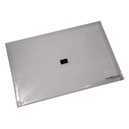 Document Wallet Bantex Poly F/C Velcro Closure Translucent Clear