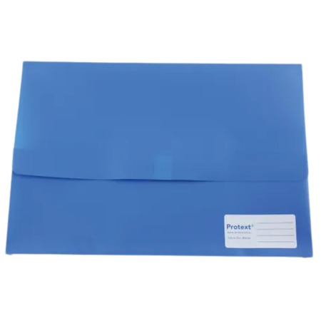 Document Wallet Protext Poly F/C Velcro Closure Blue