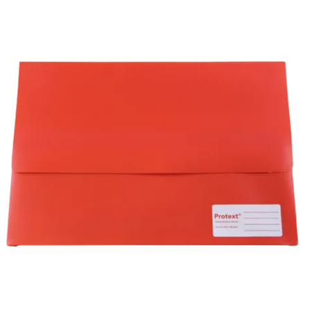 Document Wallet Protext Poly F/C Velcro Closure Red