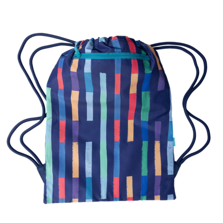 Drawstring Bag Spencil Big Bright Stripes